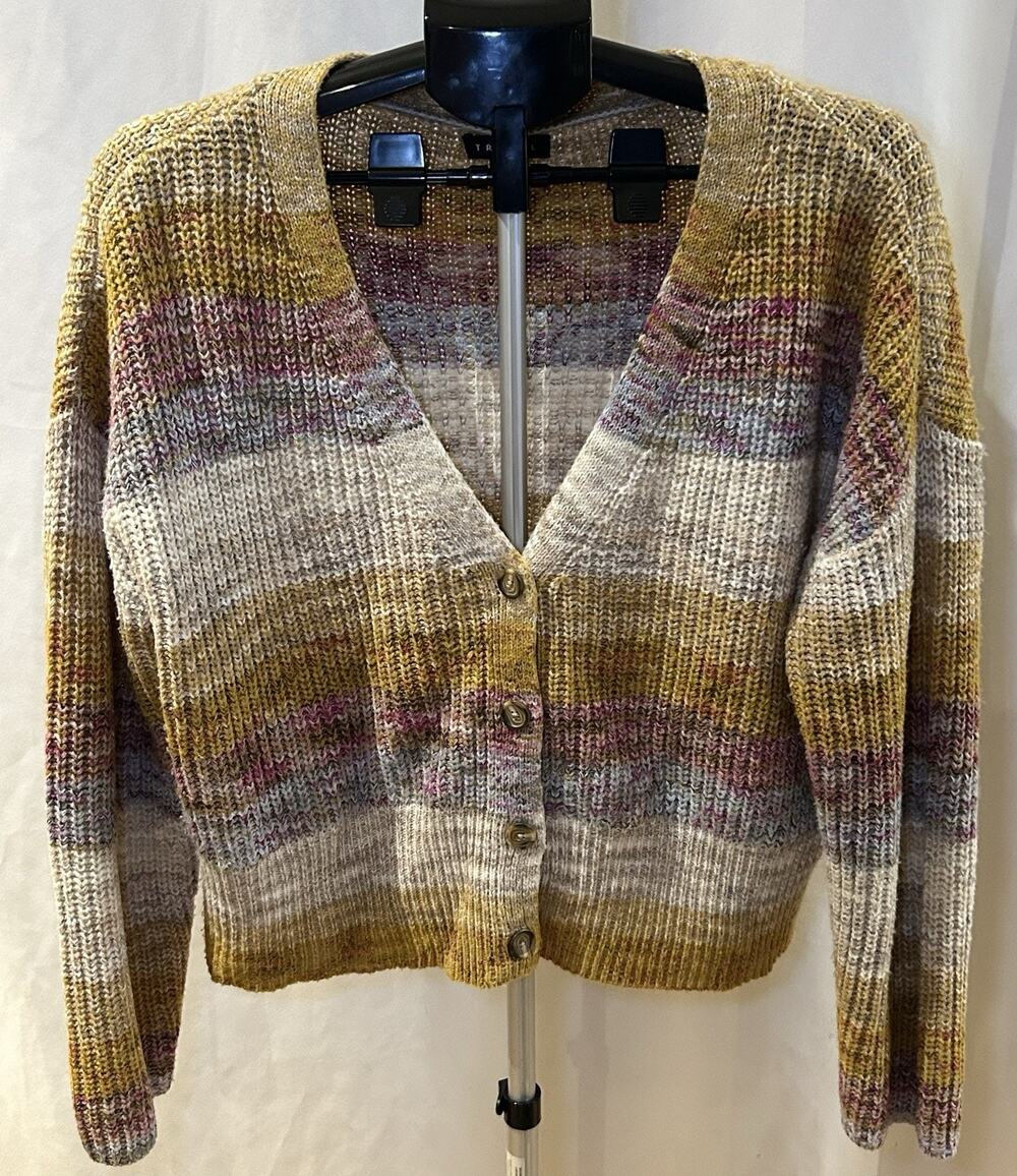 Tribal Sweater Striped Cardigan Women's size L